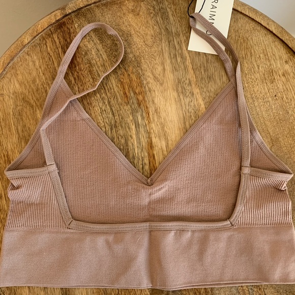 Bralette Open Back Tank Top Seamless Wireless Bra - Picture 5 of 8
